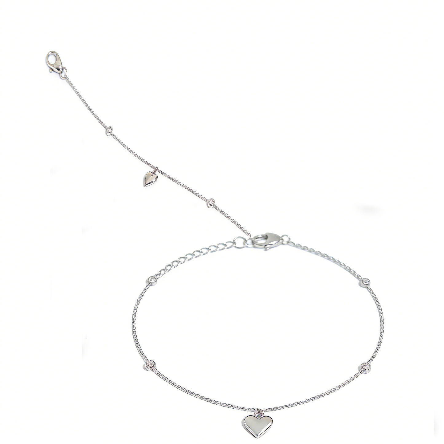 Silver Heart Hand Back Chain