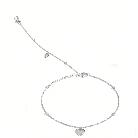 Silver Heart Hand Back Chain