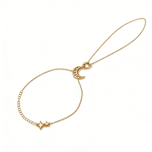 Moon & Star Hand Back Chain