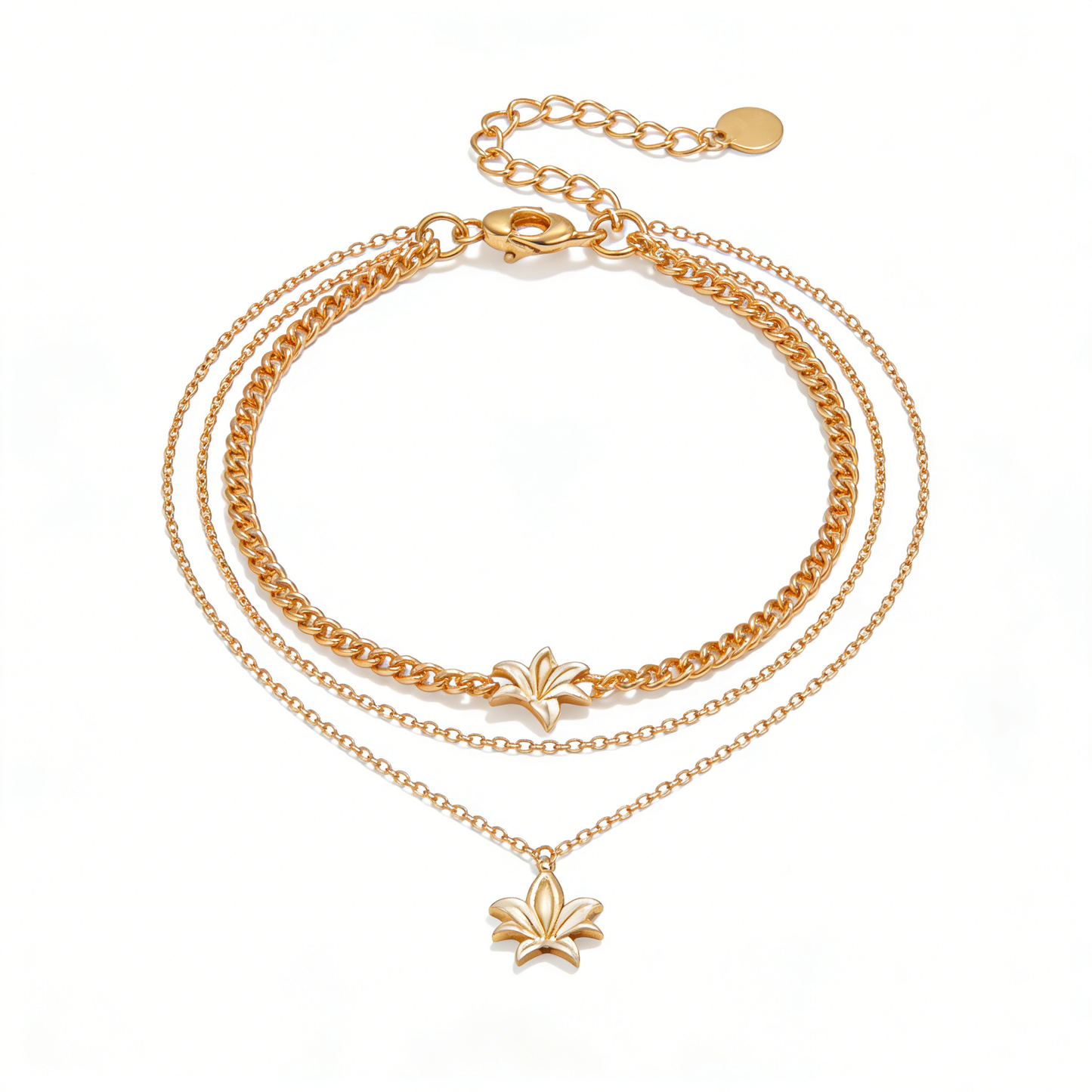 Triple Flower Hand Back Chain