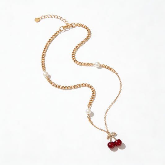Cherry & Pearl Hand Back Chain