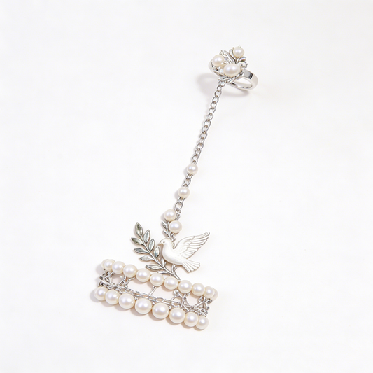 Dove & Pearl Hand Back Chain