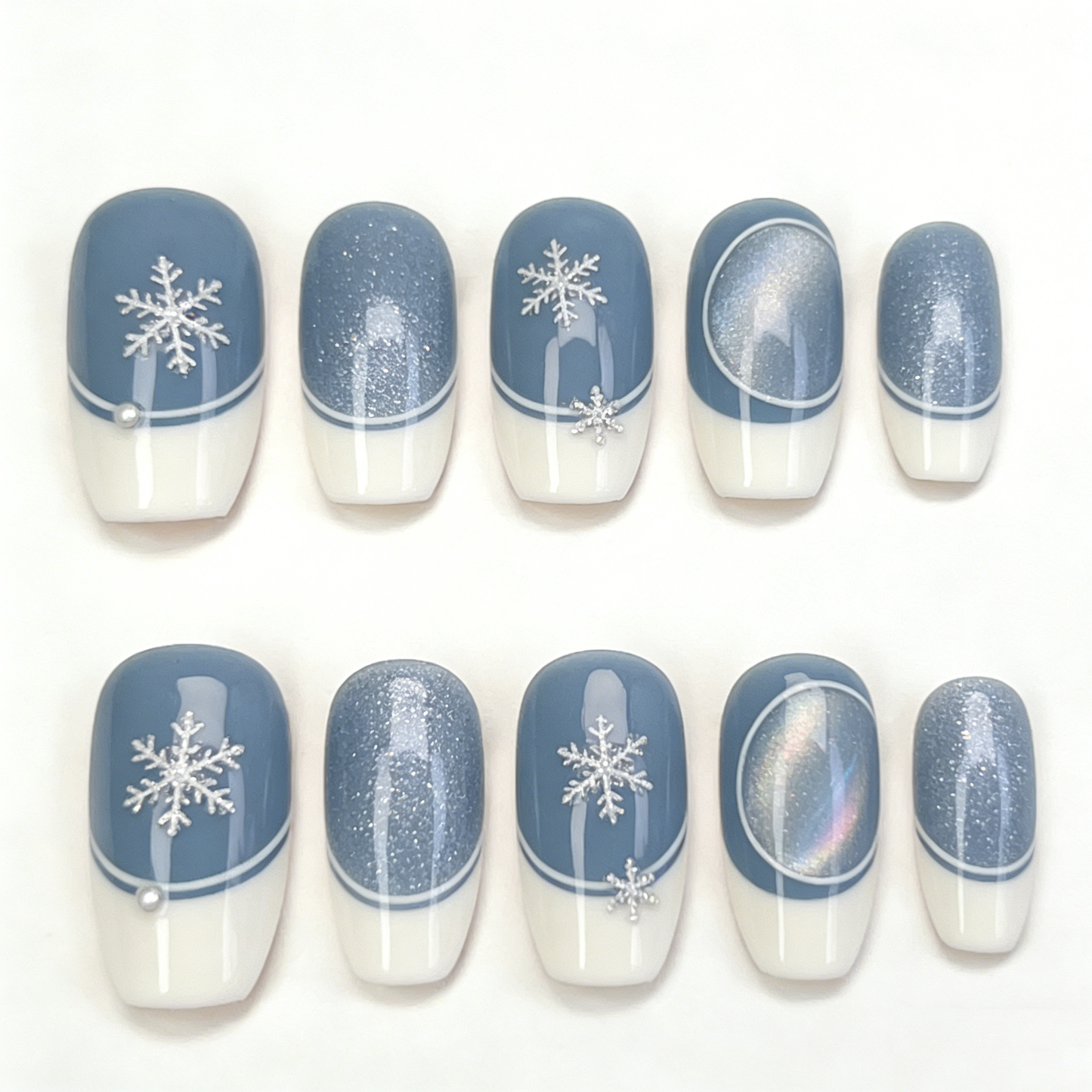 Blue White Snowflake Short Wearable Armor