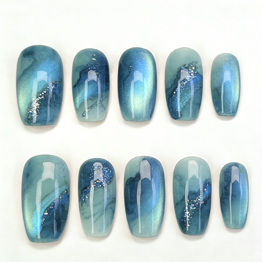 Teal Watercolor Short Wearable Armor