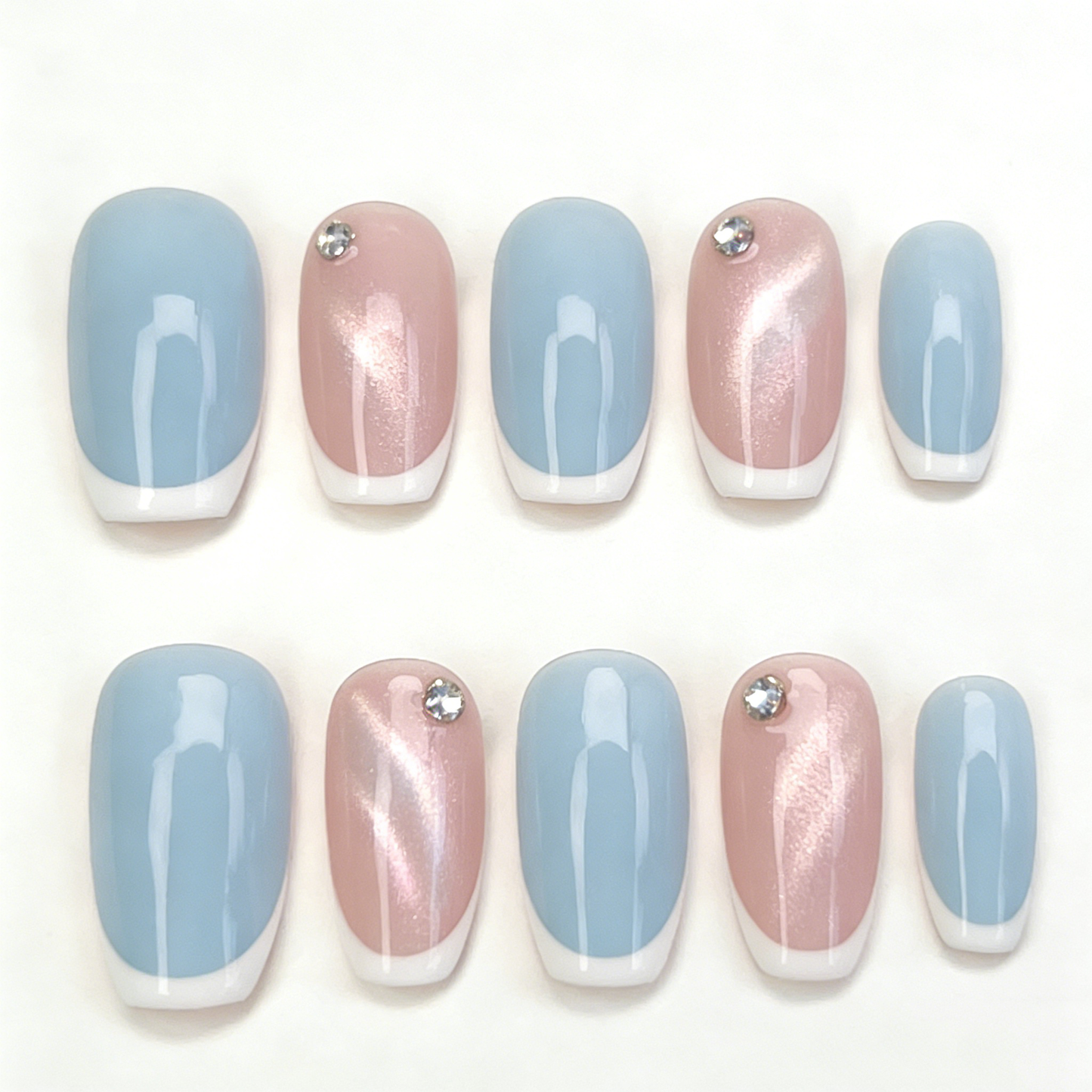 Blue Pink Cat Eye Short Wearable Armor