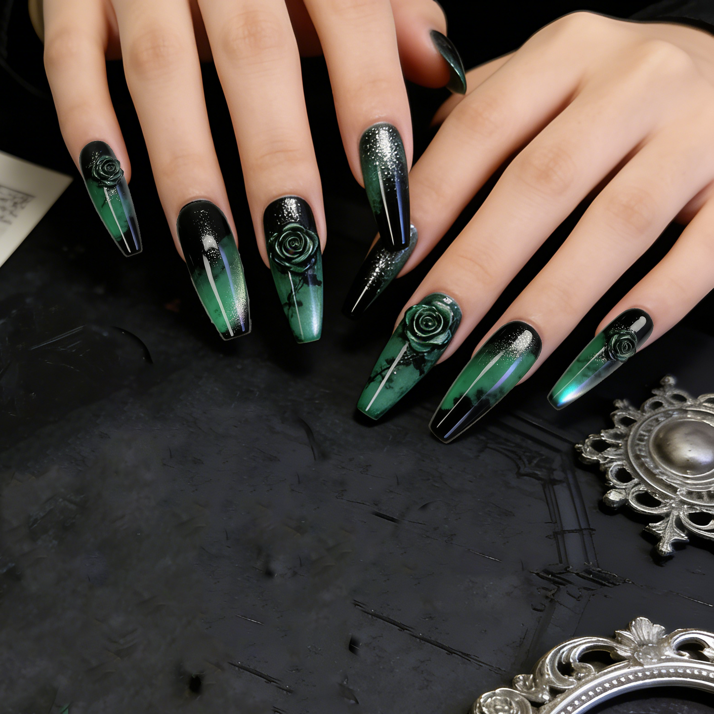 Green Rose Long Wearable Armor