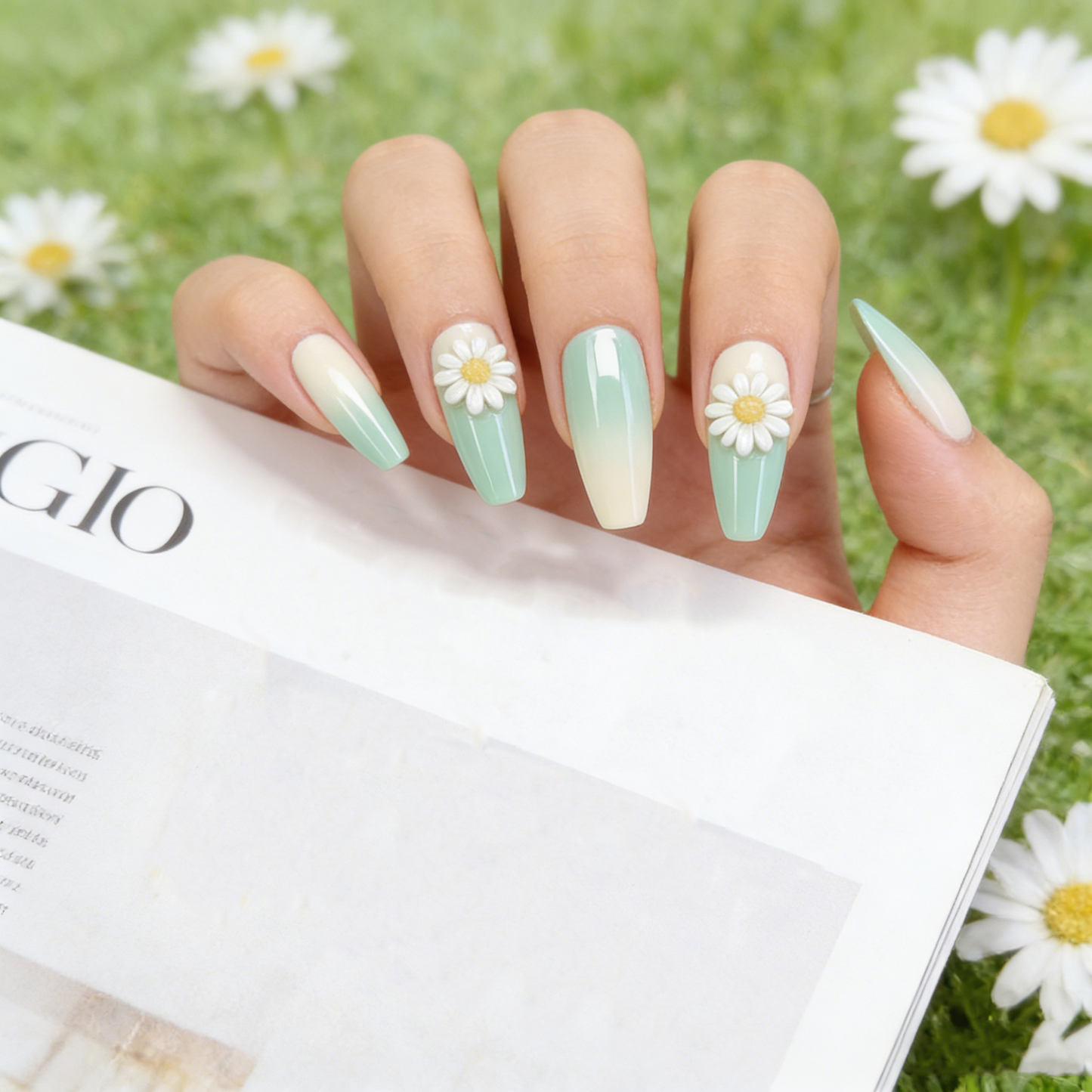 Mint Daisy Long Wearable Armor