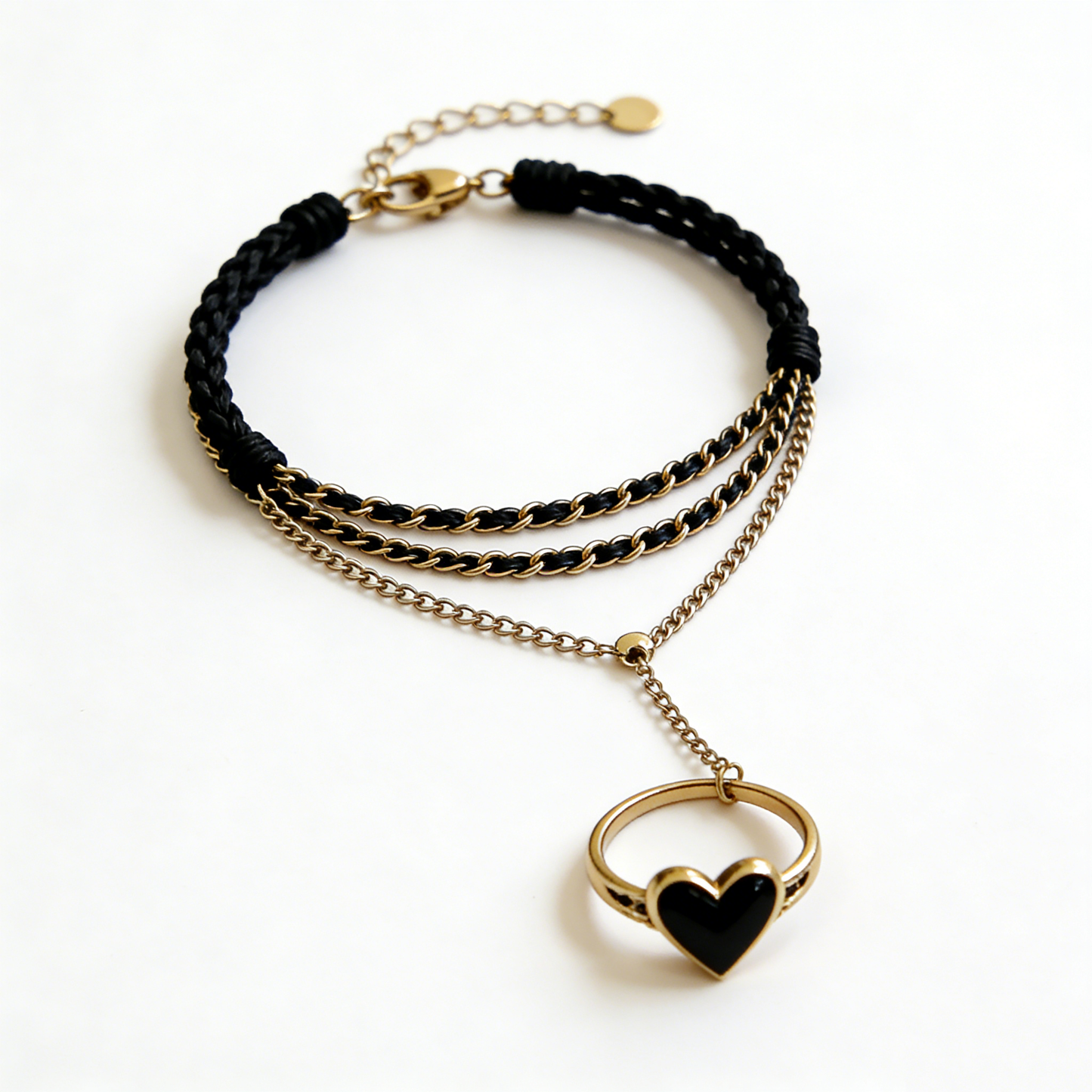 Black Heart Hand Back Chain