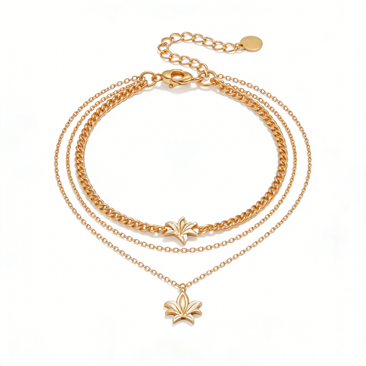 Triple Flower Hand Back Chain