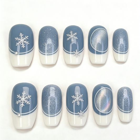 Blue White Snowflake Short Wearable Armor