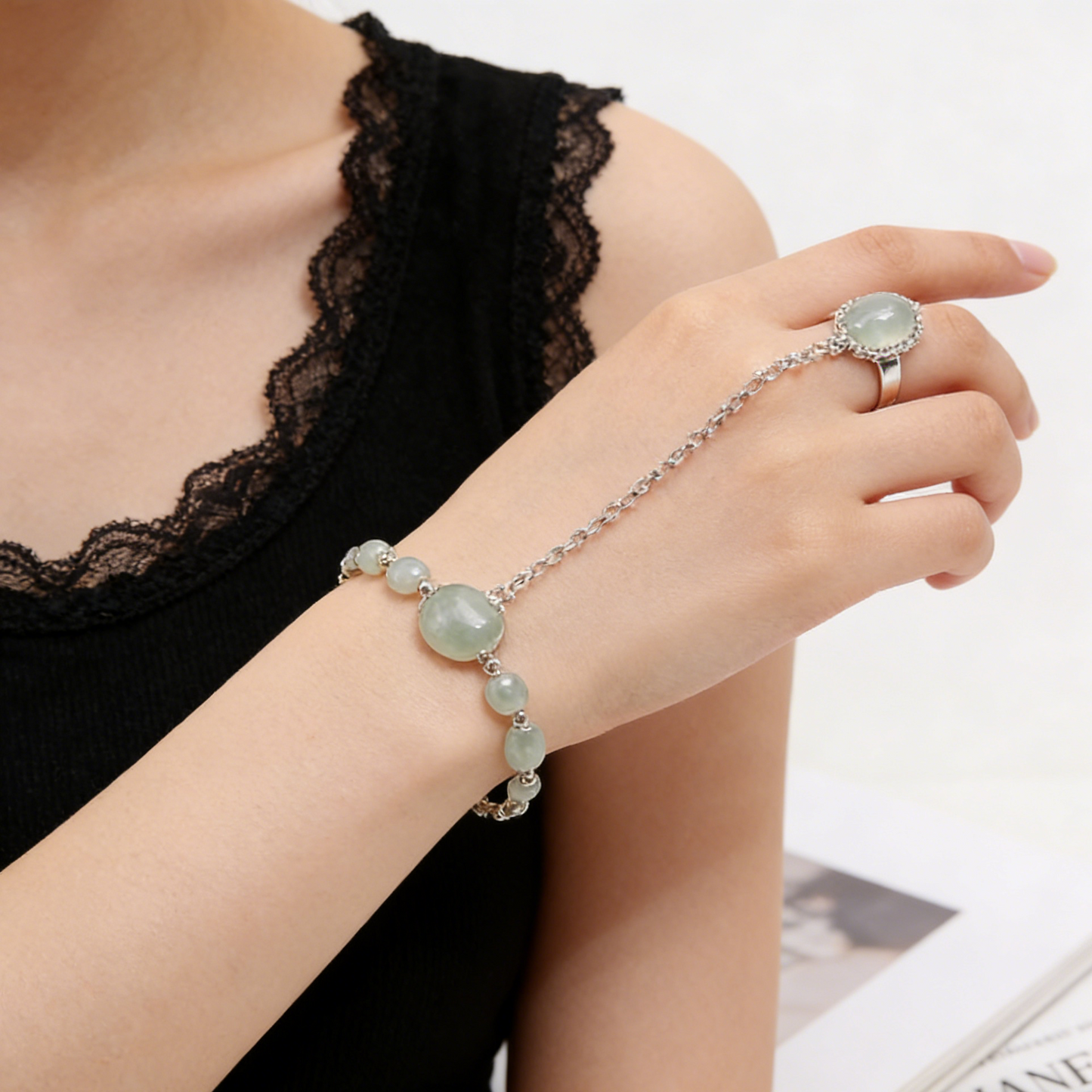 Jade Hand Back Chain