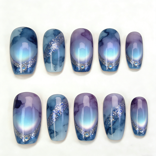 Purple Blue Marble Short Wearable Armor