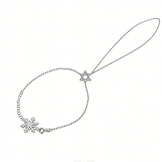 Snowflake & Star Hand Back Chain