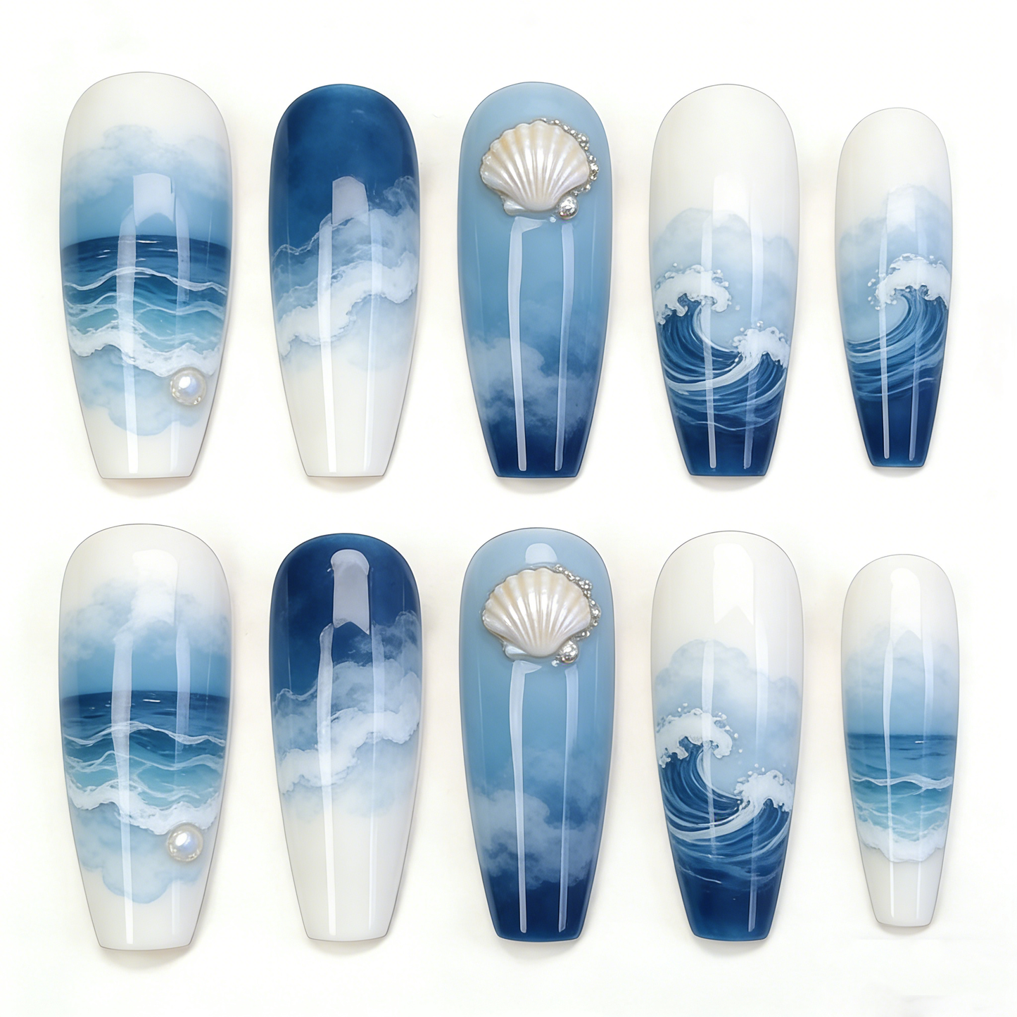 Ocean Wave Shell Long Wearable Armor