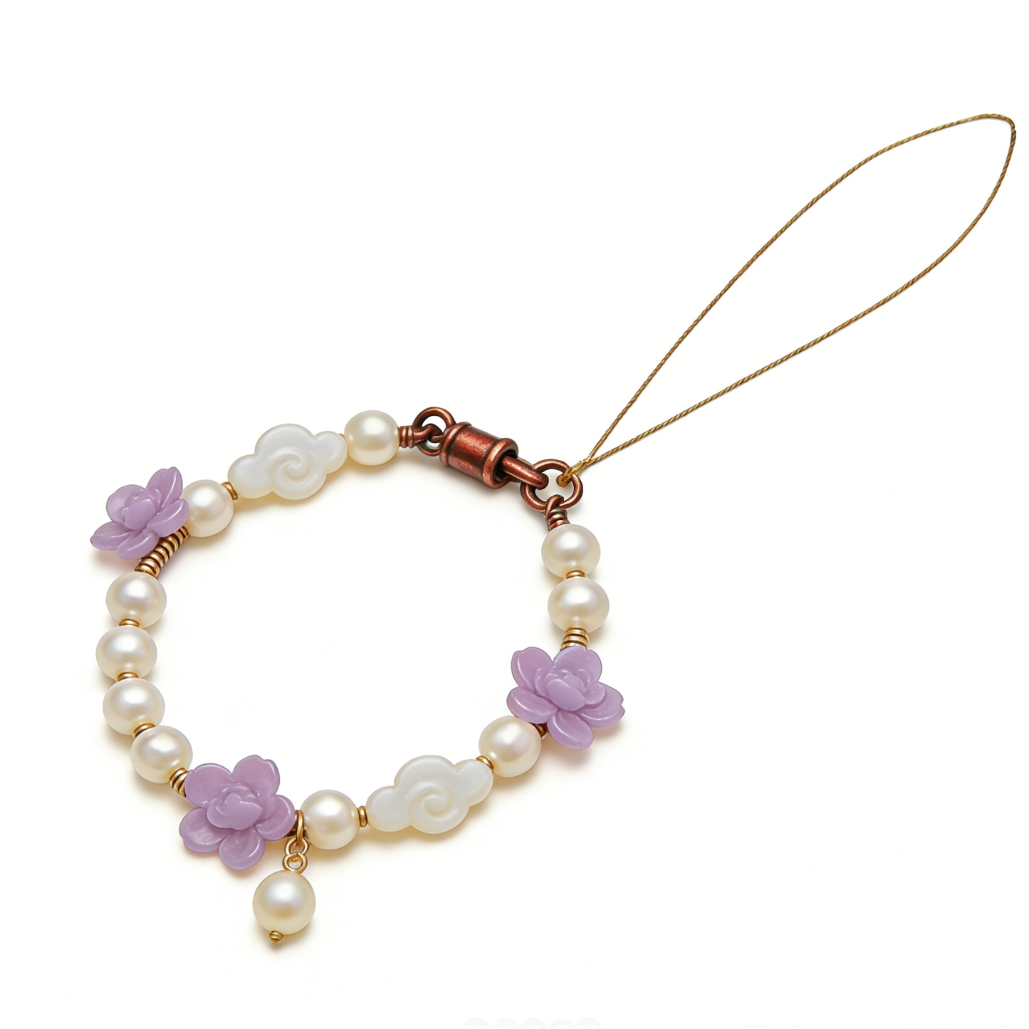 Lavender Flower & Cloud Hand Back Chain