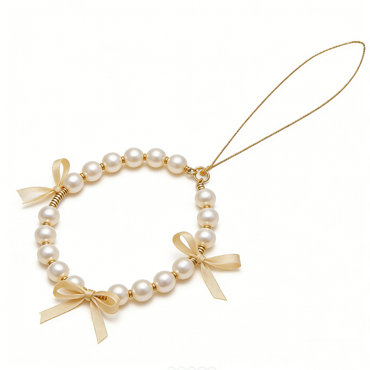 Golden Bow Pearl Hand Back Chain